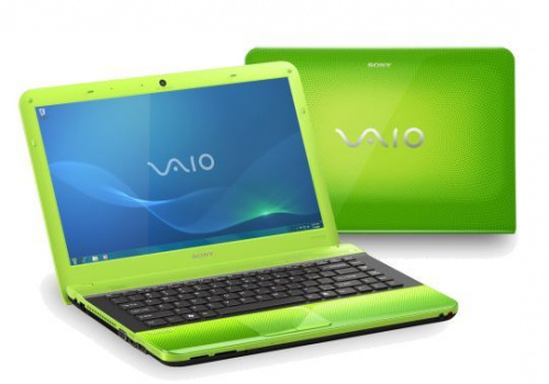 Sony VAIO VPC-EA3S1R Green (VPC-EA3S1R/G.RU3) вид спереди