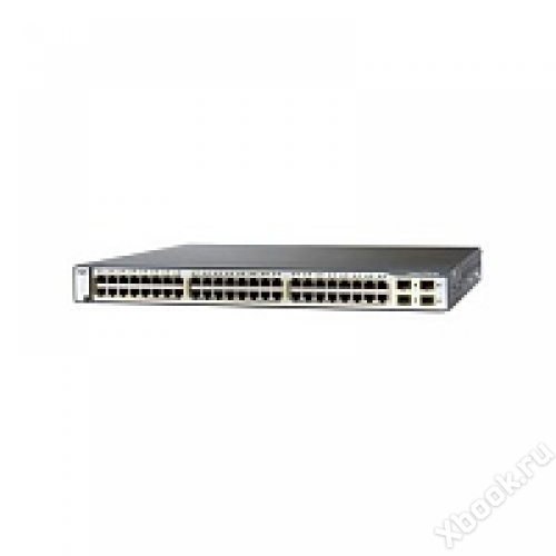 Cisco WS-C3750-48PS-S вид спереди