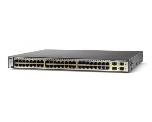 Cisco WS-C3750G-48TS-E вид спереди