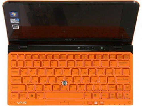 Sony VAIO VPC-P11S1R Orange вид сверху